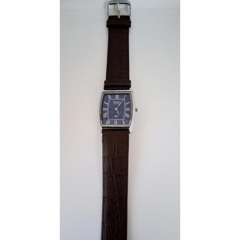 Men's Vintage Seiko Barrel/Tonneau Leather Tank RARE‎ - Picture 4 of 7